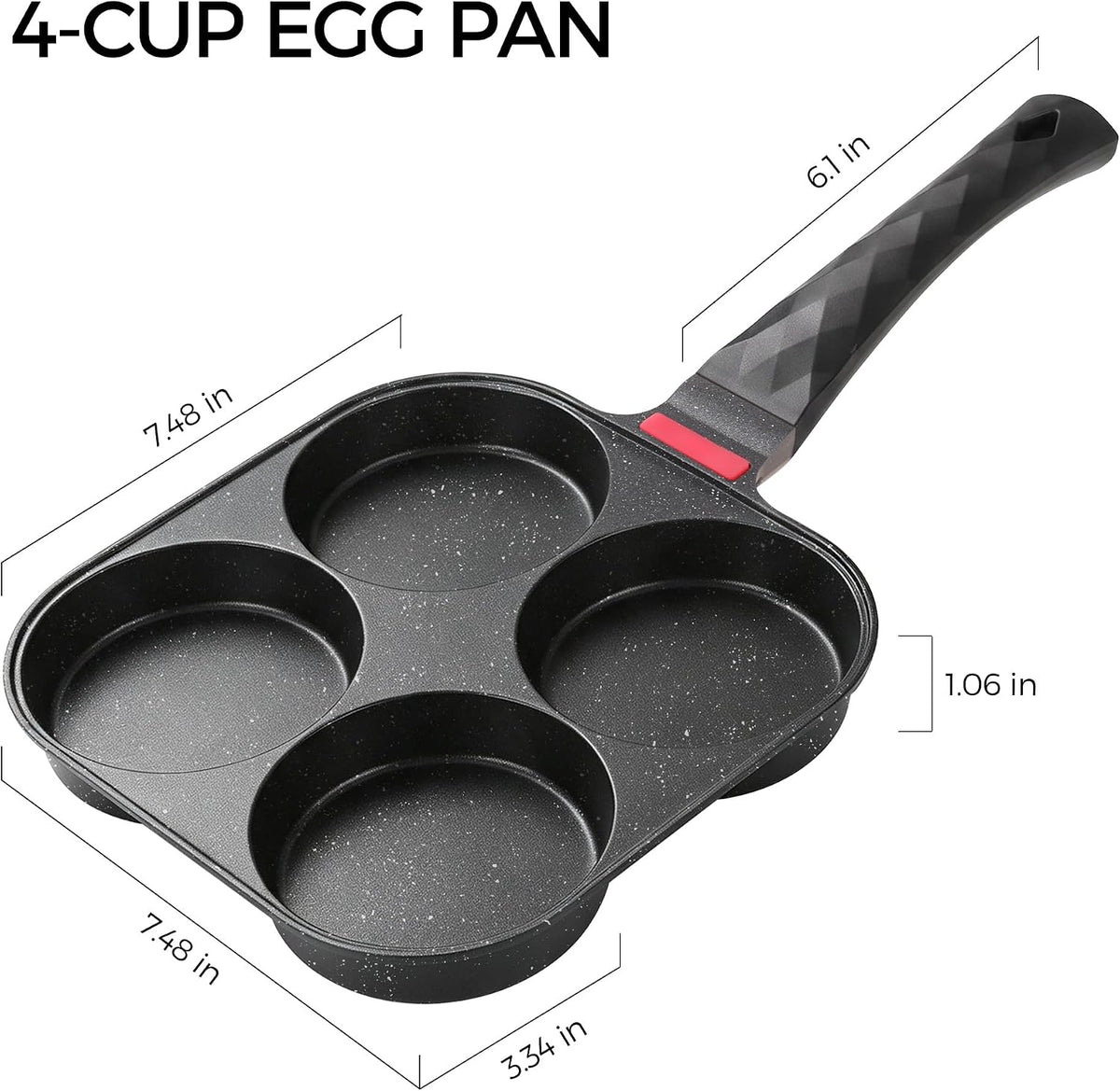 4-Cup Nonstick Egg Frying Pan