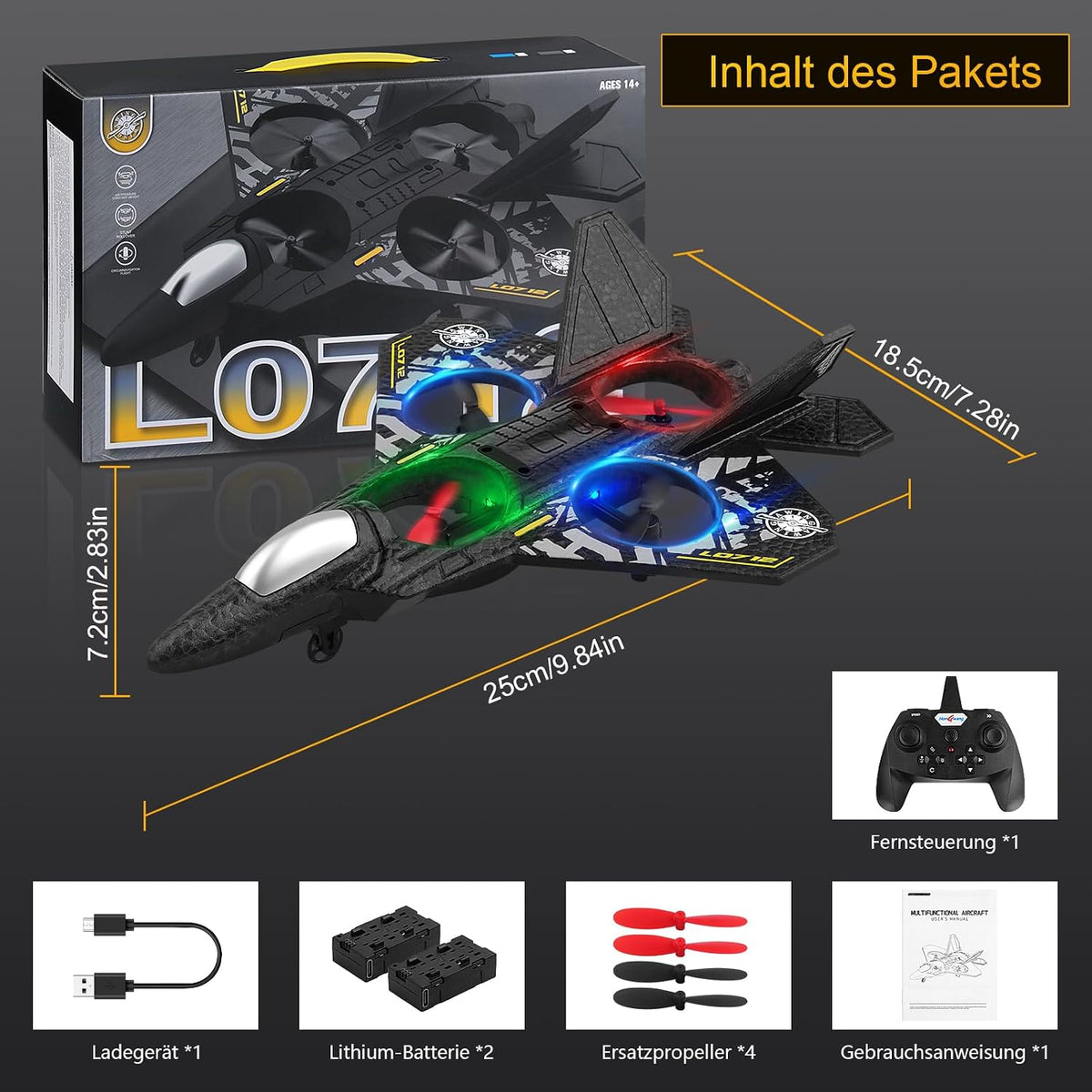 Remote Controlled Aeroplane L0712 – RC Flying Aircraft Toy