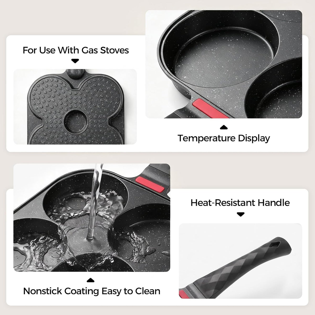 4-Cup Nonstick Egg Frying Pan