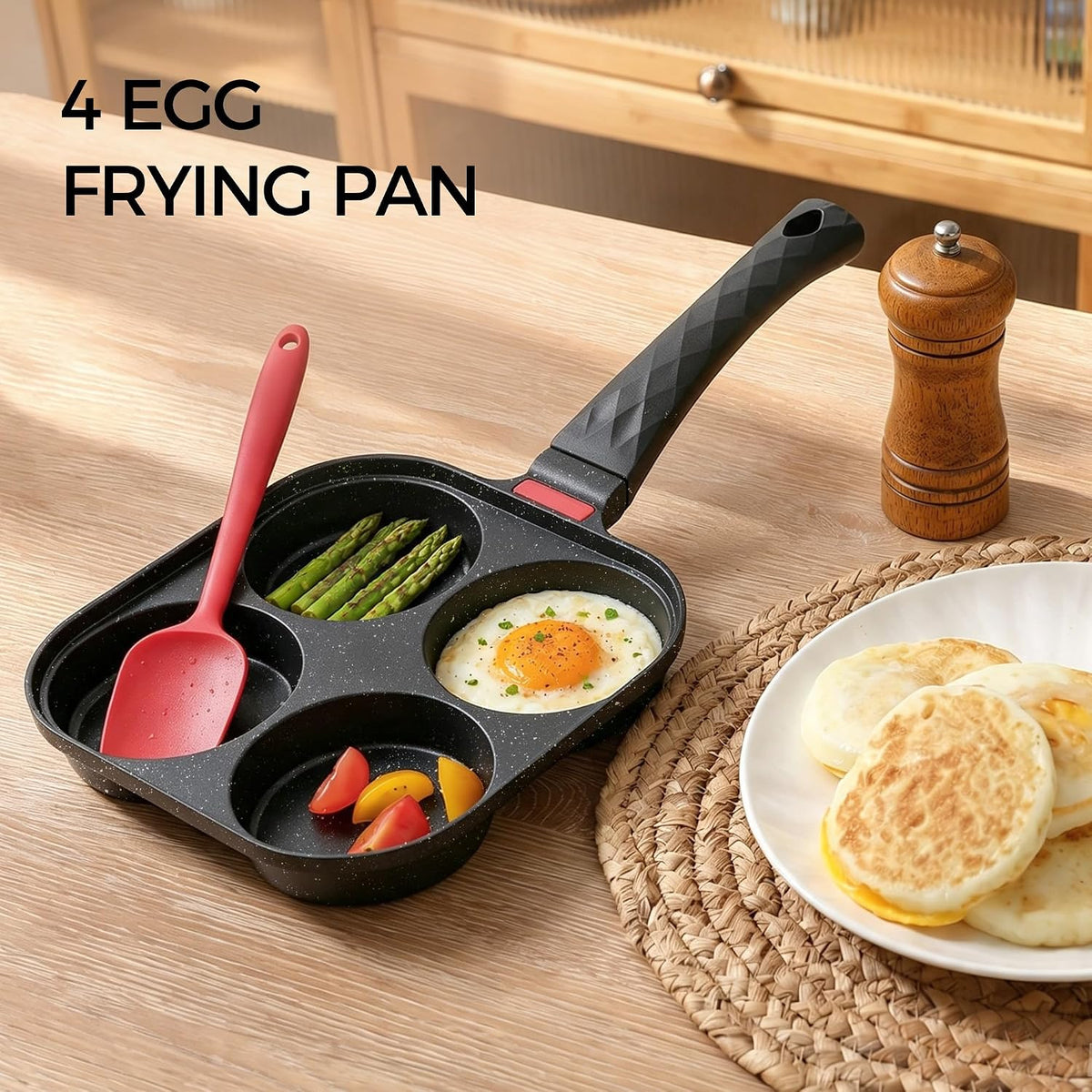 4-Cup Nonstick Egg Frying Pan